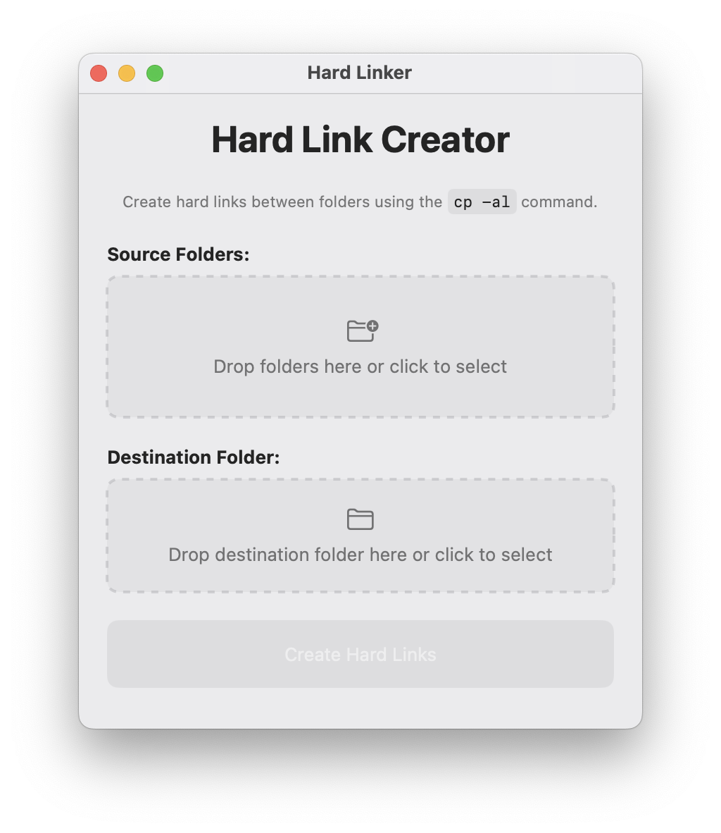 Hard Linker App Interface